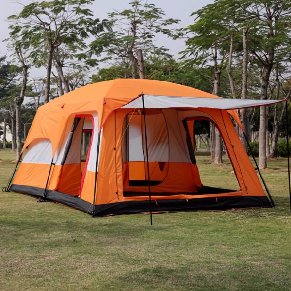 A Two-bedroom, One-living-room Tent That Can Accommodate 4u002F6u002F10 People, Suitable for All Seasons. It Is Easy to Fold for Outdoor Use, Portable for Multiple People, with Thickened Wind and Sun Protection. Ideal for Camping and Barbecues, It Is