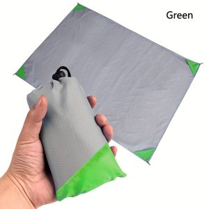 1pc Outdoor Camping Mat, Picnic Mat And Beach Mat with Drawstring Pockets, Super Light And Easy to Carry, Convenient Foldable Lawn Outdoor Mat, Suitable for Campingu002FPicnicu002FLawn Rest