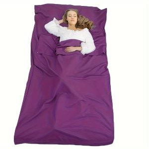 1pc, Adult Travel Sleeping Bag, Portable Travel Dustproof Sleeping Bag, Envelope Outdoor Camping Sleeping Bag, Suitable for Camping Trips, Home Linens, Lightweight And Breathable Hotel Use