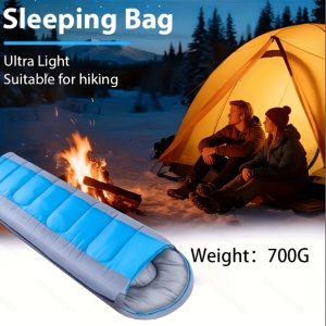 Ultra-Light And Portable 1 Set 1.54LB Suitable for Early Spring And Autumn Warm Hooded Sleeping Bag, Outdoor Adult Camping Warm Sleeping Bag, with Storage Bag