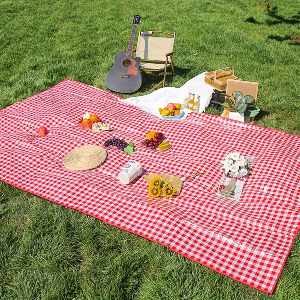 1 Pack Extra Large Picnic Blanket 78.7 X 59.06 Inch Foldable Beach Blanket Portable Washable Outdoor Mat for Grass Beach Camping Travel Non Food Contact